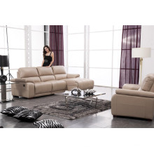 Sofá de salón con sofá moderno de cuero genuino (917)